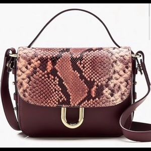 J. Crew Harper Snakeskin Handbag - used once.